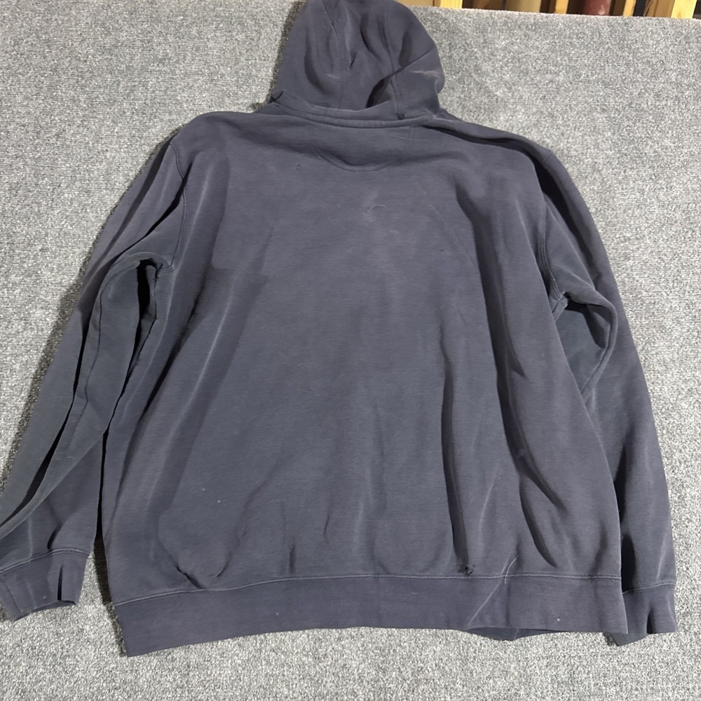 CARHARTT Original Fit BLUE Hoodie Sweatshirt 2XL TALL Distressed - Picture 7 of 8